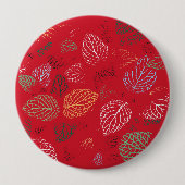 Herbst, Muster der Blätter Button (Vorderseite)
