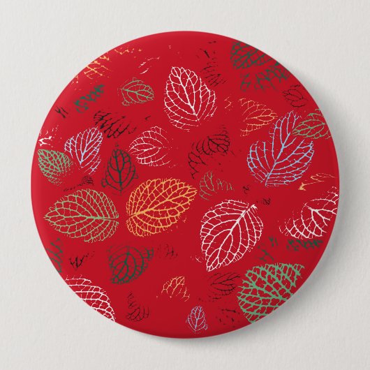 Herbst, Muster der Blätter Button (Vorderseite)