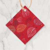 Herbst, Muster der Blätter Geschenkanhänger (Rückseite)