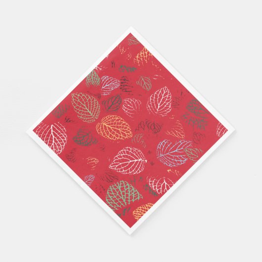 Herbst, Muster der Blätter Serviette (Ecke)