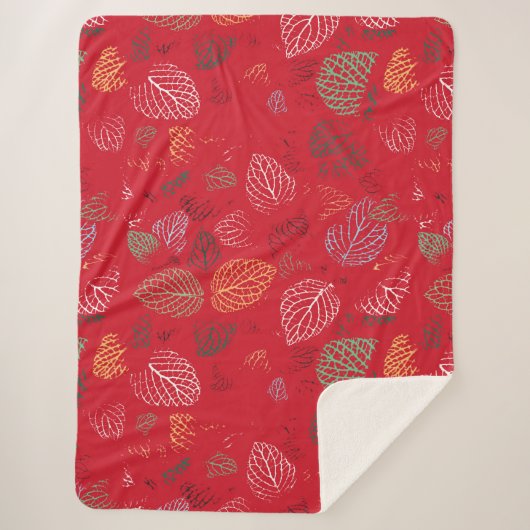 Herbst, Muster der Blätter Sherpadecke (Vorderseite)