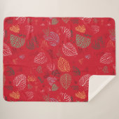 Herbst, Muster der Blätter Sherpadecke (Vorderseite (Horizontal))