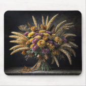 Herbst-Mutter-Blumenstrauß mit Weizenstängeln Mousepad (Vorne)