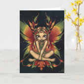 "Herbst-Nachtfeenhafte" Gruß-Karte Karte (Gelbe Blume)