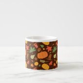 Herbst nahtloser Hintergrund, Erntedank Tag. Espressotasse (Vorderseite)