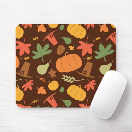 Herbst nahtloser Hintergrund, Erntedank Tag. Mousepad (Mit Mouse)