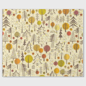 Herbst. Nahtloses Muster mit Wald, Herbstbacken Geschenkpapier (Flach)
