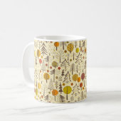 Herbst. Nahtloses Muster mit Wald, Herbstbacken Kaffeetasse (Vorderseite Links)