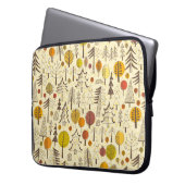 Herbst. Nahtloses Muster mit Wald, Herbstbacken Laptopschutzhülle (Vorderseite Links)