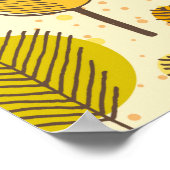 Herbst. Nahtloses Muster mit Wald, Herbstbacken Poster (Ecke)