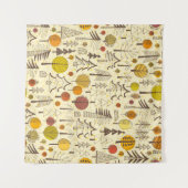 Herbst. Nahtloses Muster mit Wald, Herbstbacken Wandteppich (Vorderseite (Horizontal))