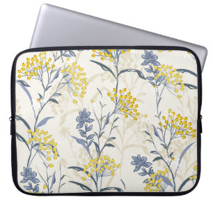Herbst nahtloses Muster vintage mit gelben Beeren Laptopschutzhülle