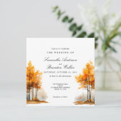 Herbst Natur Fall Landschaft Hochzeit Einladung (Stehend Vorderseite)