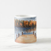 Herbst Natur See Bäume Landschaft Kaffeetasse (Mittel)