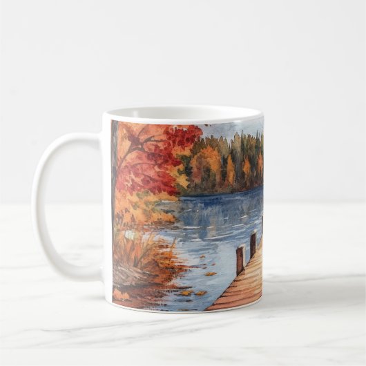 Herbst Natur See Bäume Landschaft Kaffeetasse (Links)