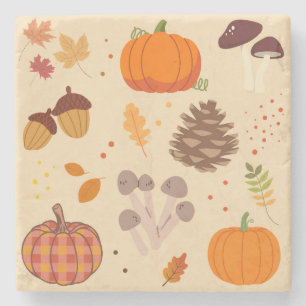 Herbst Natur Steinuntersetzer