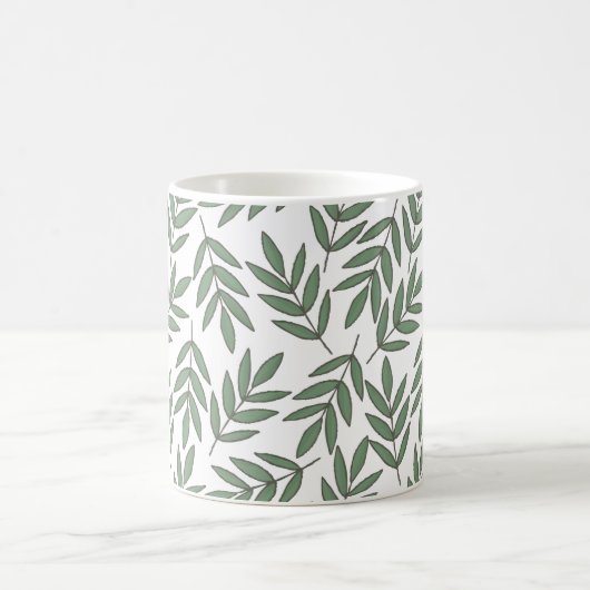 Herbst | Nature Greenery Leaf Foliage Muster Kaffeetasse (Mittel)