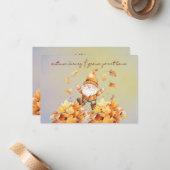 Herbst - neue Adresse Mitteilungskarte (Vorderseite/Rückseite Beispiel)