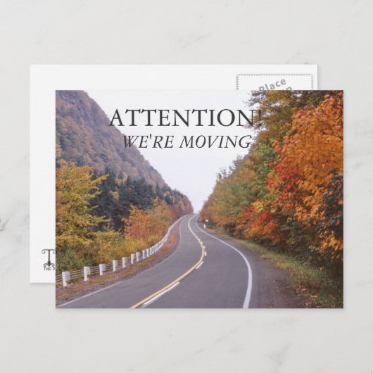 Herbst - Neue Hampshire-Bewegung Ankündigungspostkarte (Vorne/Hinten)