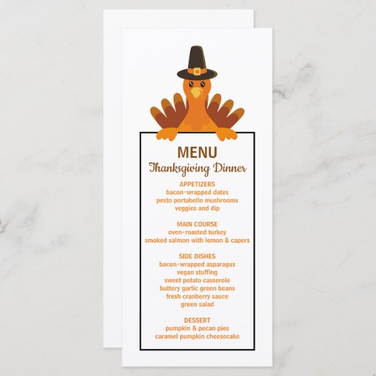 Herbst Niedlich Bauernhof Türkei Erntedank Abendes Menükarte