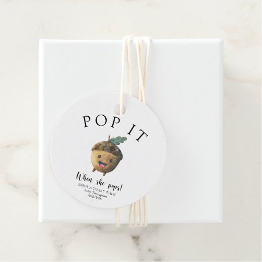 Herbst niedlich Eichel - Pop! Geschenkanhänger (Beispiel)