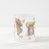 Herbst Niedliche Tiere Clipart Mattglastasse (Mittel)