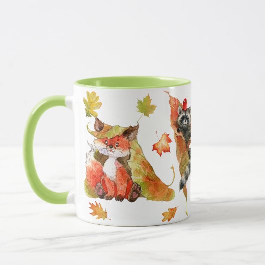 Herbst Niedliche Tiere Clipart Tasse (Links)