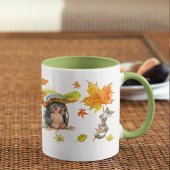 Herbst Niedliche Tiere Clipart Tasse