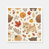 Herbst niedliches Hirsch Serviette (Vorderseite)