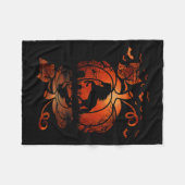 Herbst Niedliches Pferd im Kürbiskölner Halloween  Fleecedecke (Vorderseite (Horizontal))