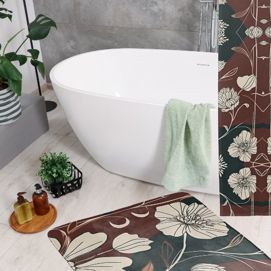 Herbst Noir Bloom Duschvorhang