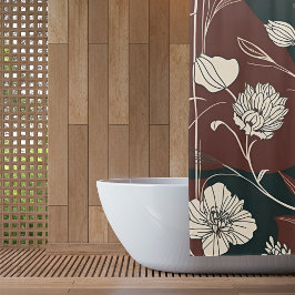 Herbst Noir Bloom Duschvorhang