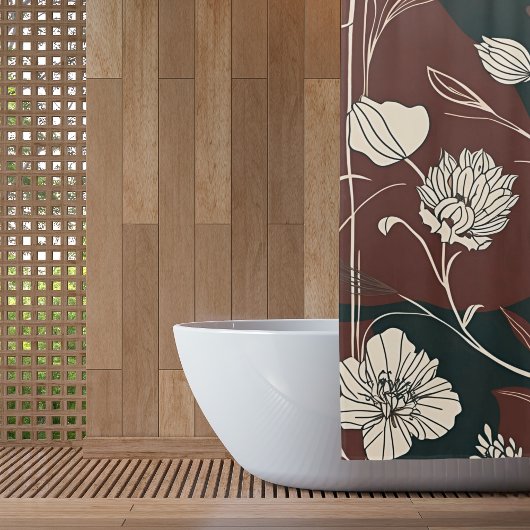 Herbst Noir Bloom Duschvorhang