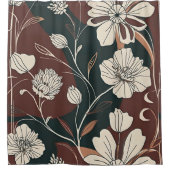 Herbst Noir Bloom Duschvorhang (Vorderseite)