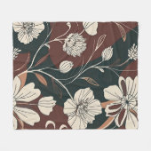 Herbst Noir Blossoms Fleece Blanket (Vorderseite (Horizontal))