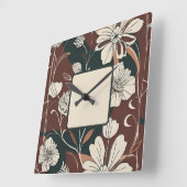 Herbst-Noir blüht Wall Uhr (Winkel)