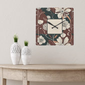 Herbst-Noir blüht Wall Uhr