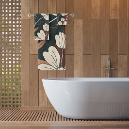 Herbst-Noir-Blüten Badhandtuch Set