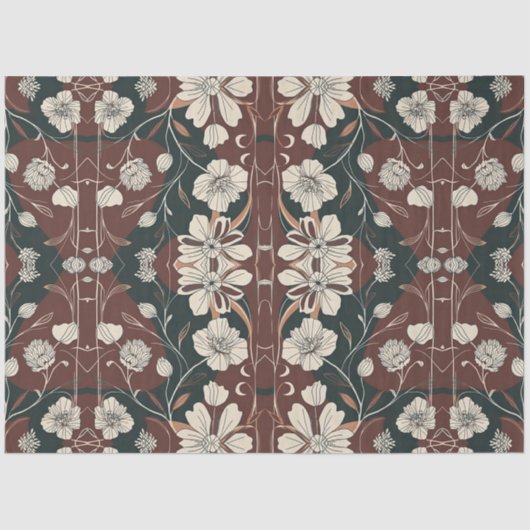 Herbst-Noir-Blüten dekoutieren Seidenpapier (Vorderseite)