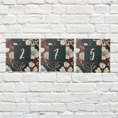 Herbst-Noir-Blüten Fliese