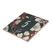 Herbst-Noir-Blüten Fliese (Seite)