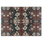 Herbst Noir Blüten g Glass Schneidebrett (Vorderseite)