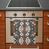 Herbst-Noir-Blüten Geschirrtuch