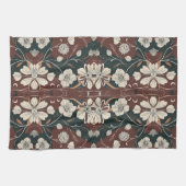 Herbst-Noir-Blüten Geschirrtuch (Horizontal)