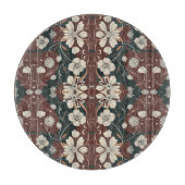 Herbst-Noir-Blüten Schneidebrett (Vorderseite)