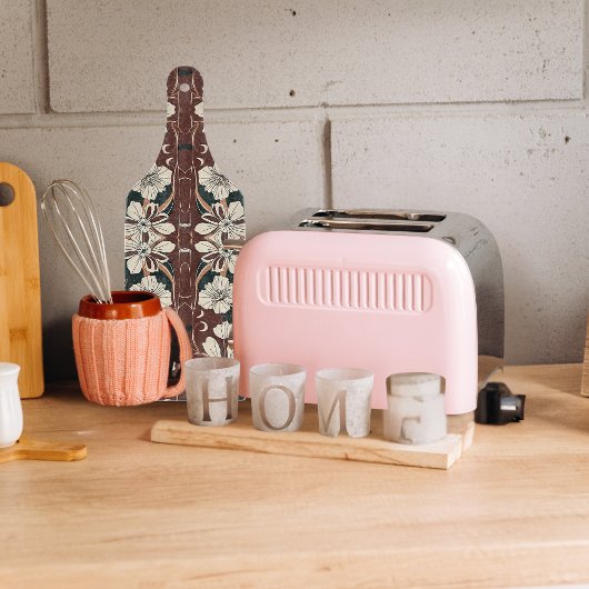 Herbst-Noir-Blüten Schneidebrett