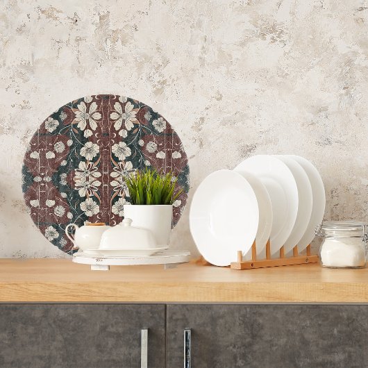 Herbst-Noir-Blüten Schneidebrett