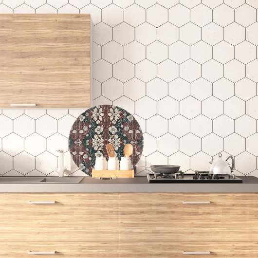 Herbst-Noir-Blüten Schneidebrett