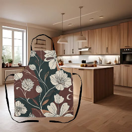 Herbst-Noir-Blüten Schürze