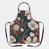Herbst-Noir-Blüten Schürze (Vorderseite)